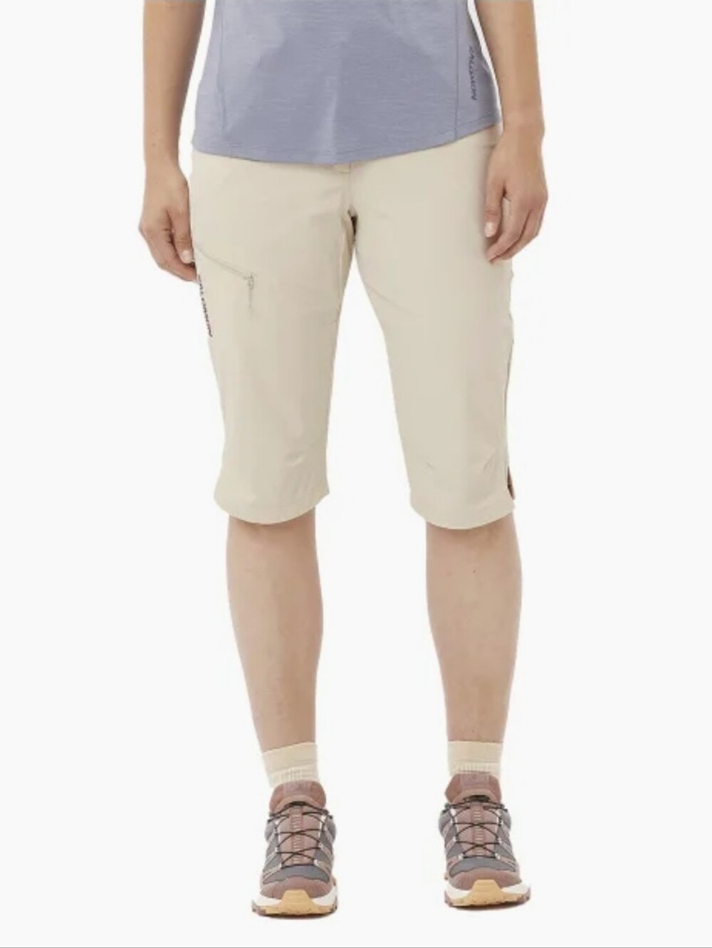 Salomon CLIMA WIND womens Capri 3/4 Pants Sand Color Size 38